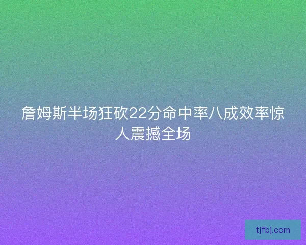 詹姆斯半场狂砍22分命中率八成效率惊人震撼全场